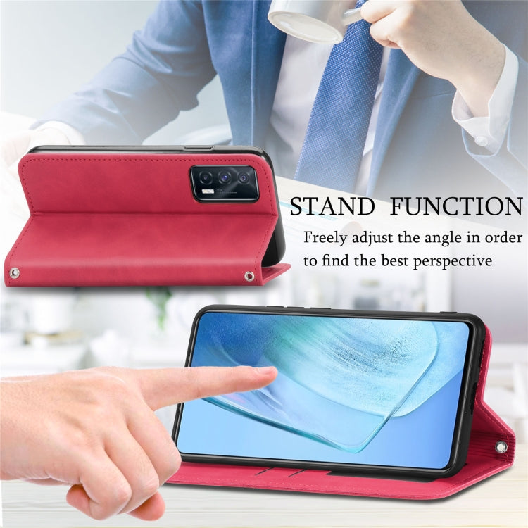 For vivo iQOO Neo 5 Retro Skin Feel Business Magnetic Horizontal Flip Leather Case with Holder & Card Slots & Wallet & Photo Frame