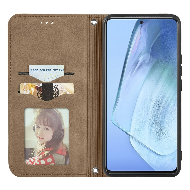 For vivo iQOO Neo 5 Retro Skin Feel Business Magnetic Horizontal Flip Leather Case with Holder & Card Slots & Wallet & Photo Frame
