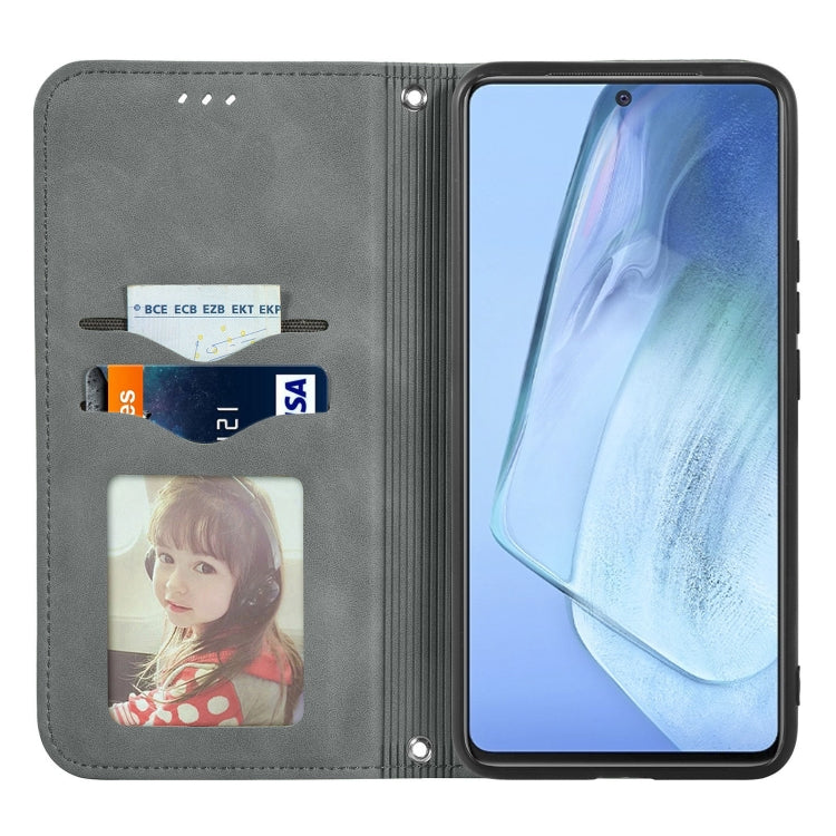 For vivo iQOO Neo 5 Retro Skin Feel Business Magnetic Horizontal Flip Leather Case with Holder & Card Slots & Wallet & Photo Frame