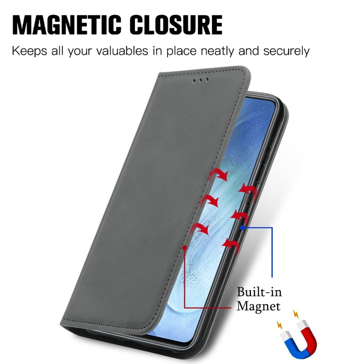 For vivo iQOO Neo 5 Retro Skin Feel Business Magnetic Horizontal Flip Leather Case with Holder & Card Slots & Wallet & Photo Frame