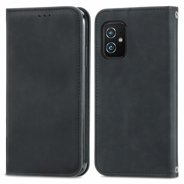 For Asus Zenfone 8 ZS590KS Retro Skin Feel Business Magnetic Horizontal Flip Leather Case with Holder & Card Slots & Wallet & Photo Frame
