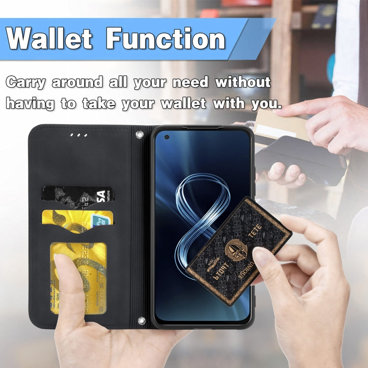 For Asus Zenfone 8 ZS590KS Retro Skin Feel Business Magnetic Horizontal Flip Leather Case with Holder & Card Slots & Wallet & Photo Frame