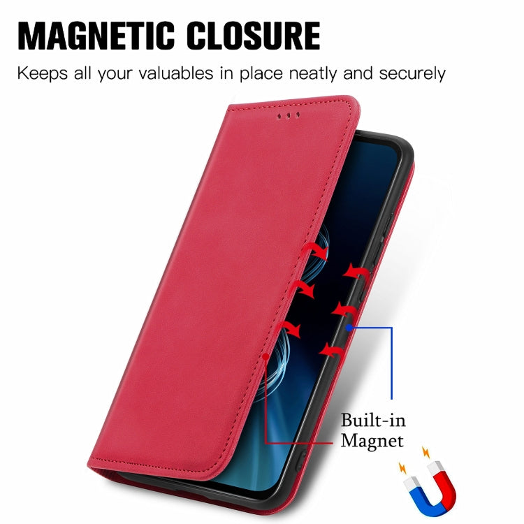 For Asus Zenfone 8 ZS590KS Retro Skin Feel Business Magnetic Horizontal Flip Leather Case with Holder & Card Slots & Wallet & Photo Frame