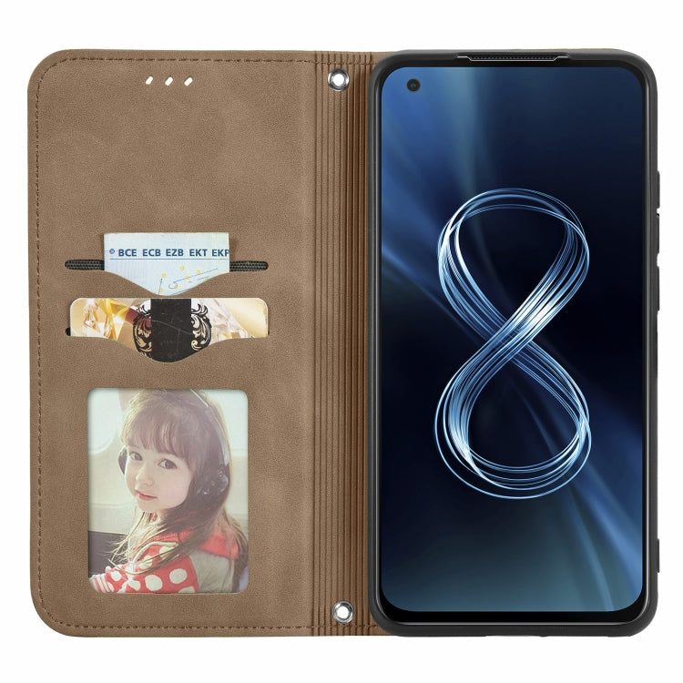 For Asus Zenfone 8 ZS590KS Retro Skin Feel Business Magnetic Horizontal Flip Leather Case with Holder & Card Slots & Wallet & Photo Frame