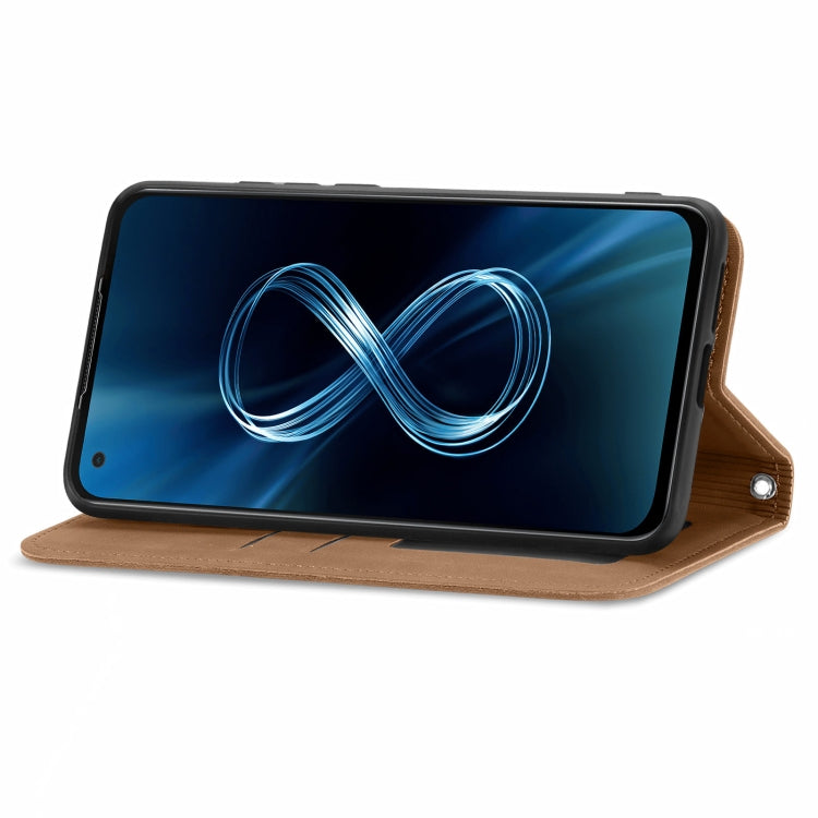 For Asus Zenfone 8 ZS590KS Retro Skin Feel Business Magnetic Horizontal Flip Leather Case with Holder & Card Slots & Wallet & Photo Frame