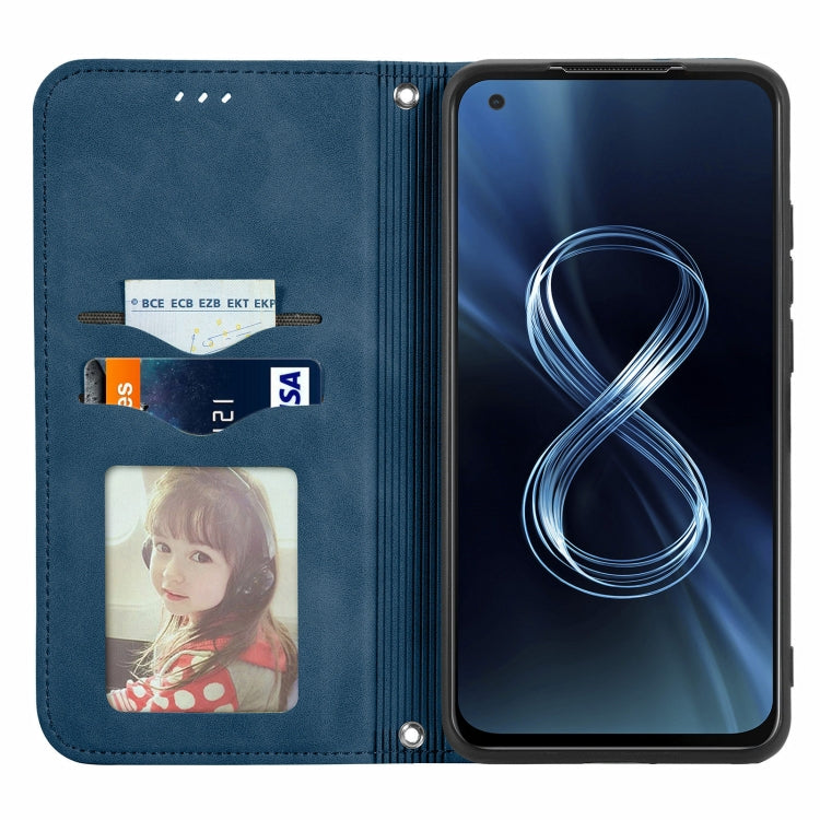 For Asus Zenfone 8 ZS590KS Retro Skin Feel Business Magnetic Horizontal Flip Leather Case with Holder & Card Slots & Wallet & Photo Frame