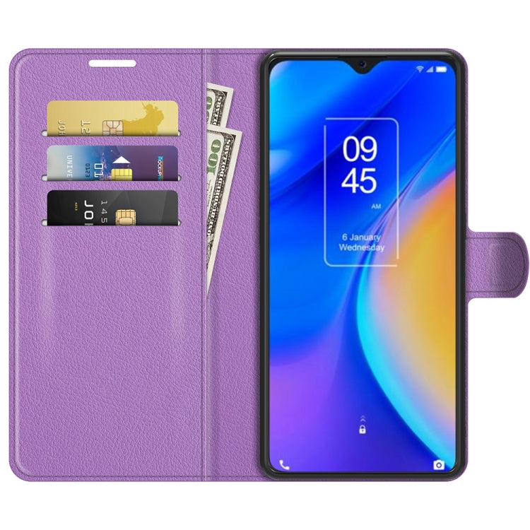 For TCL 20 SE Litchi Texture Horizontal Flip Protective Case with Holder & Card Slots & Wallet