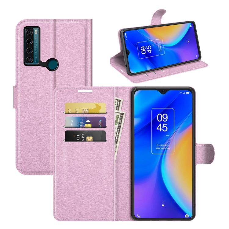 For TCL 20 SE Litchi Texture Horizontal Flip Protective Case with Holder & Card Slots & Wallet