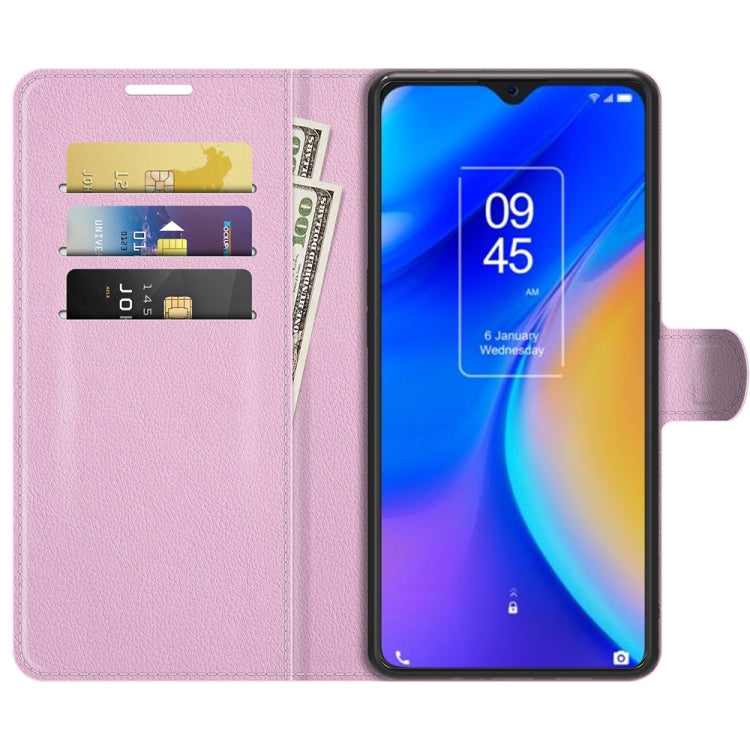 For TCL 20 SE Litchi Texture Horizontal Flip Protective Case with Holder & Card Slots & Wallet