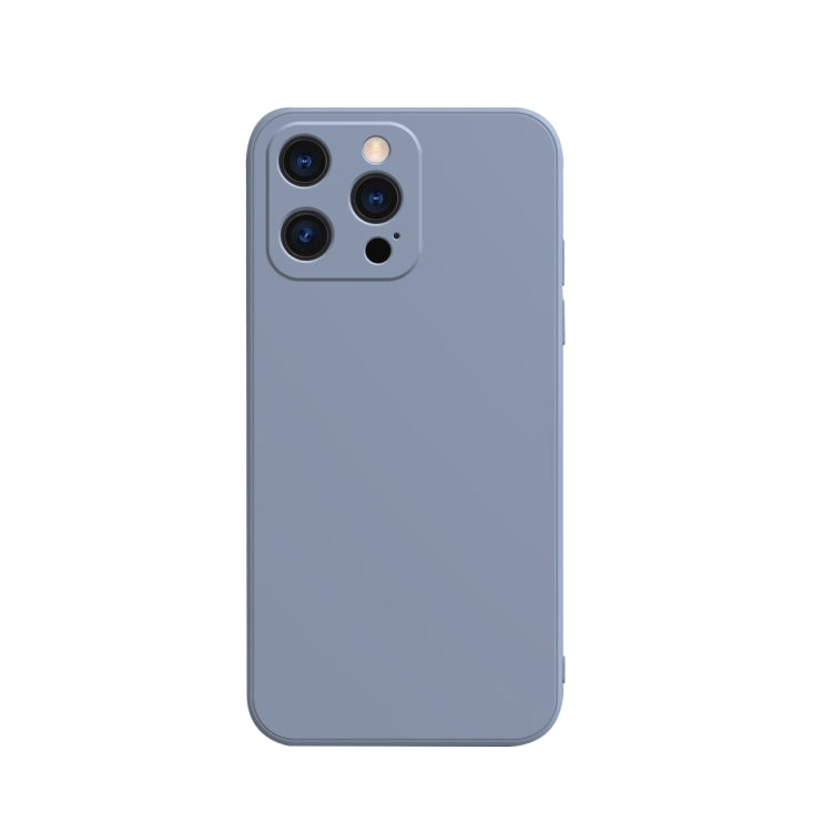 For iPhone 13 Pro Solid Color Cube Straight Edge Liquid Silicone