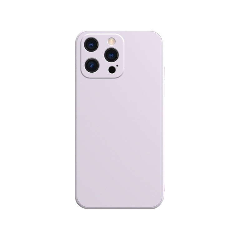 For iPhone 13 Pro Solid Color Cube Straight Edge Liquid Silicone