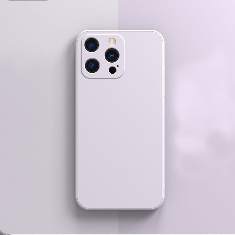 For iPhone 13 Pro Solid Color Cube Straight Edge Liquid Silicone