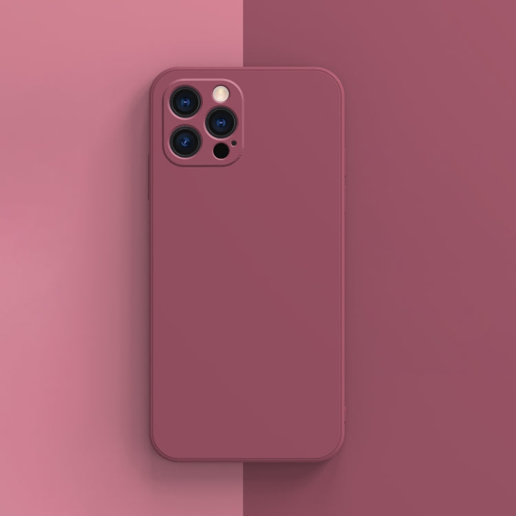 For iPhone 13 Pro Solid Color Cube Straight Edge Liquid Silicone