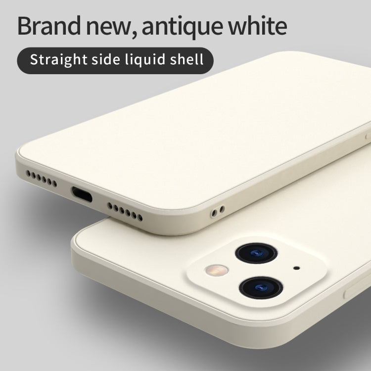For iPhone 13 Pro Solid Color Cube Straight Edge Liquid Silicone
