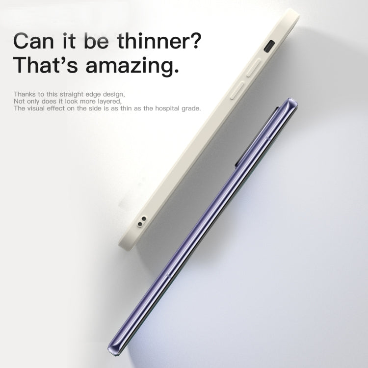 For iPhone 13 Pro Solid Color Cube Straight Edge Liquid Silicone