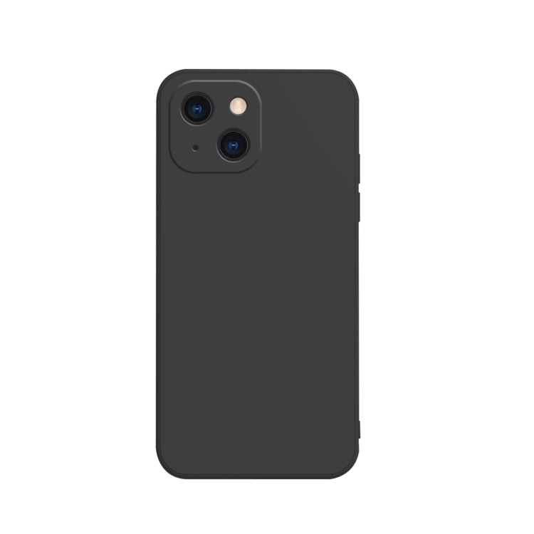 For iPhone 13 Solid Color Cube Straight Edge Liquid Silicone