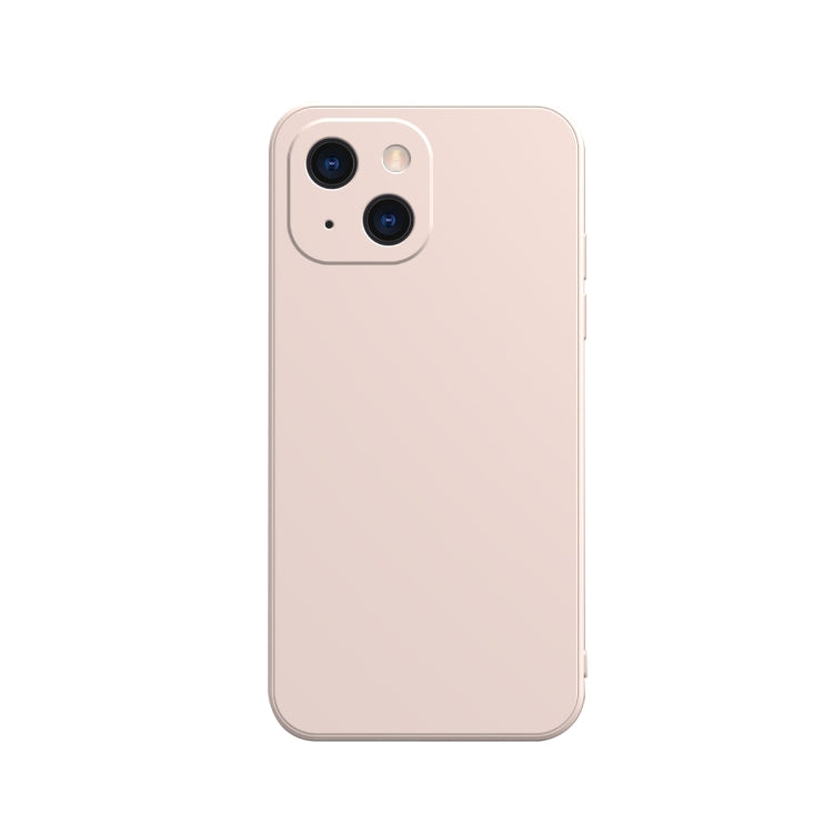 For iPhone 13 Solid Color Cube Straight Edge Liquid Silicone