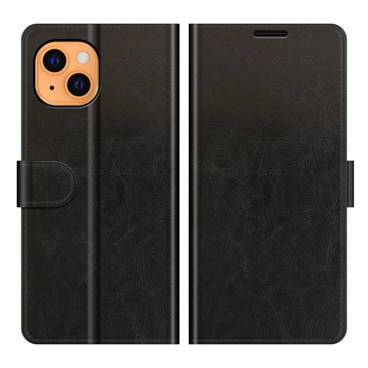 For iPhone 13 R64 Texture Single Horizontal Flip Protective Case with Holder & Card Slots & Wallet& Photo Frame