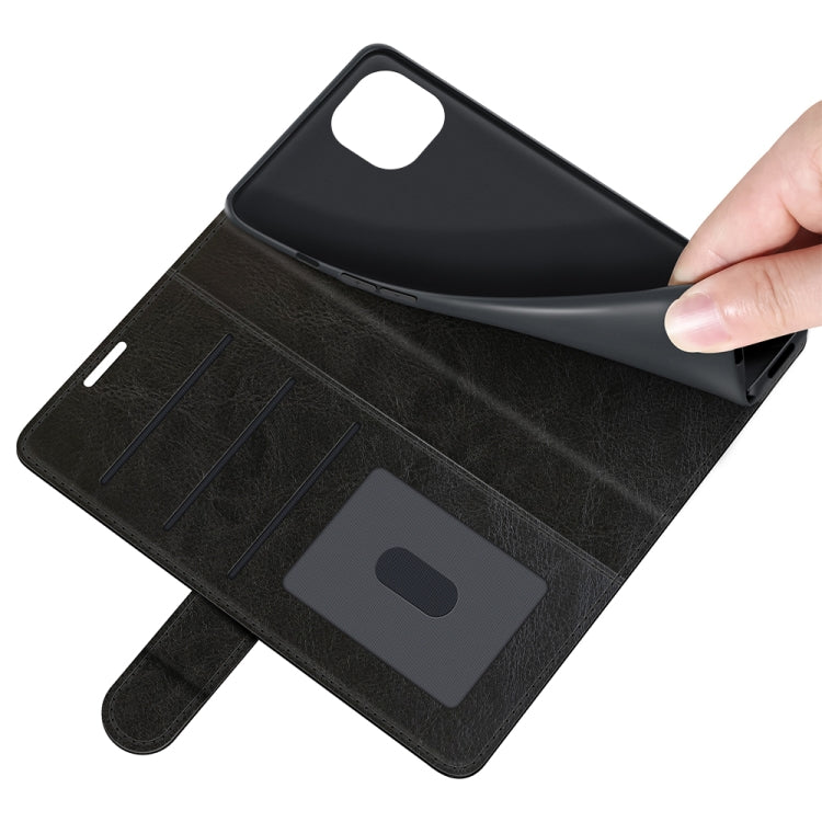 For iPhone 13 R64 Texture Single Horizontal Flip Protective Case with Holder & Card Slots & Wallet& Photo Frame