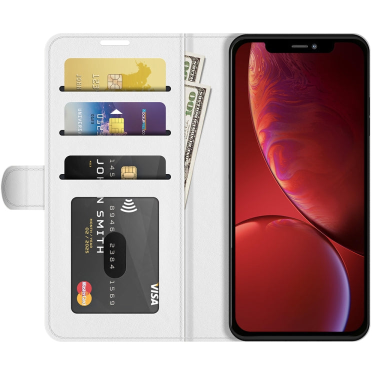 For iPhone 13 R64 Texture Single Horizontal Flip Protective Case with Holder & Card Slots & Wallet& Photo Frame