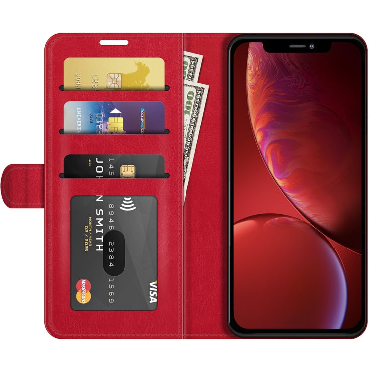 For iPhone 13 R64 Texture Single Horizontal Flip Protective Case with Holder & Card Slots & Wallet& Photo Frame