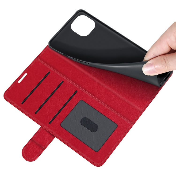 For iPhone 13 R64 Texture Single Horizontal Flip Protective Case with Holder & Card Slots & Wallet& Photo Frame