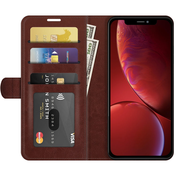 For iPhone 13 R64 Texture Single Horizontal Flip Protective Case with Holder & Card Slots & Wallet& Photo Frame