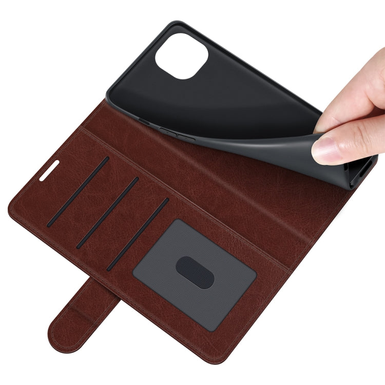 For iPhone 13 R64 Texture Single Horizontal Flip Protective Case with Holder & Card Slots & Wallet& Photo Frame