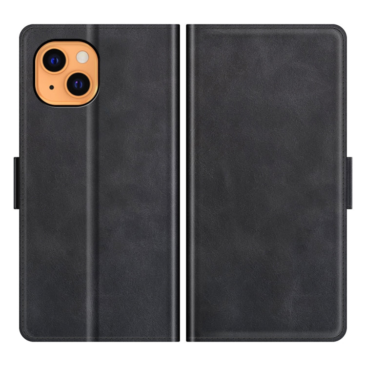 For iPhone 13 mini Dual-side Magnetic Buckle Horizontal Flip Leather Case with Holder & Card Slots & Wallet