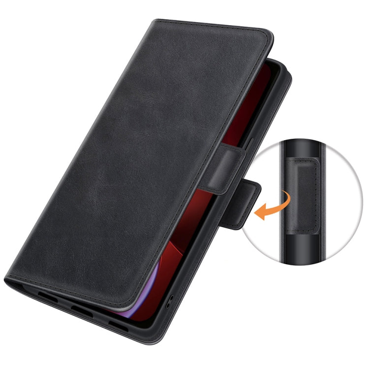 For iPhone 13 mini Dual-side Magnetic Buckle Horizontal Flip Leather Case with Holder & Card Slots & Wallet