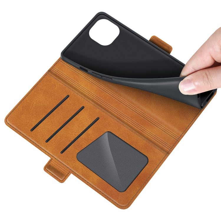 For iPhone 13 mini Dual-side Magnetic Buckle Horizontal Flip Leather Case with Holder & Card Slots & Wallet