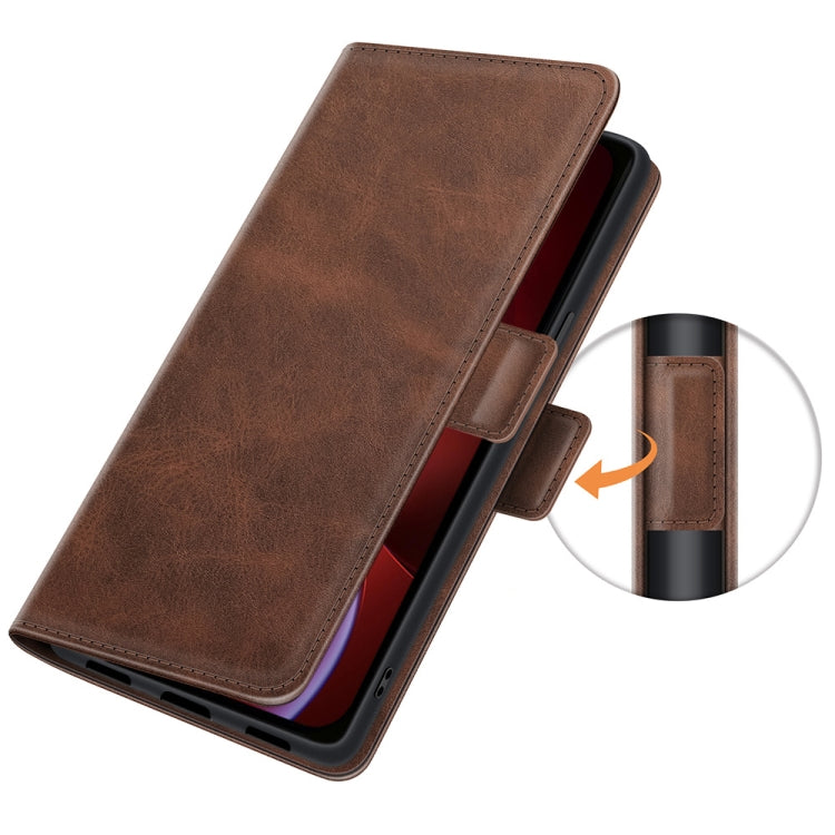 For iPhone 13 mini Dual-side Magnetic Buckle Horizontal Flip Leather Case with Holder & Card Slots & Wallet