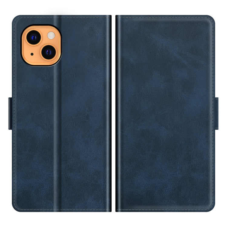 For iPhone 13 mini Dual-side Magnetic Buckle Horizontal Flip Leather Case with Holder & Card Slots & Wallet