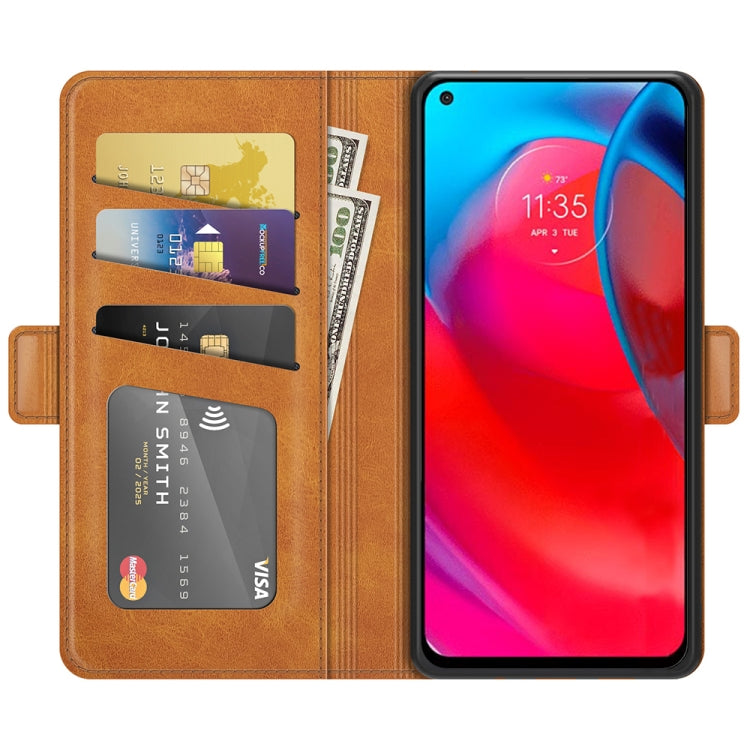 For Motorola Moto G Stylus 5G Dual-side Magnetic Buckle Horizontal Flip Leather Case with Holder & Card Slots & Wallet