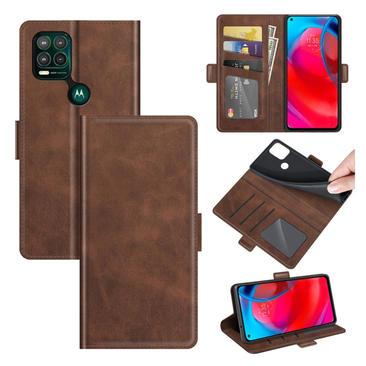For Motorola Moto G Stylus 5G Dual-side Magnetic Buckle Horizontal Flip Leather Case with Holder & Card Slots & Wallet
