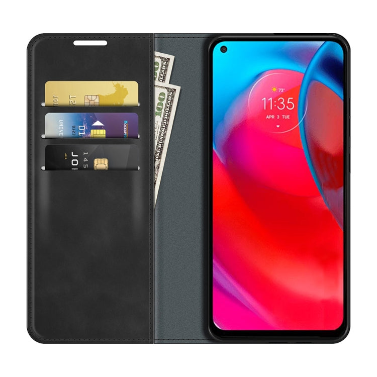 For Motorola Moto G Stylus 5G Retro-skin Business Magnetic Suction Leather Case with Holder & Card Slots & Wallet