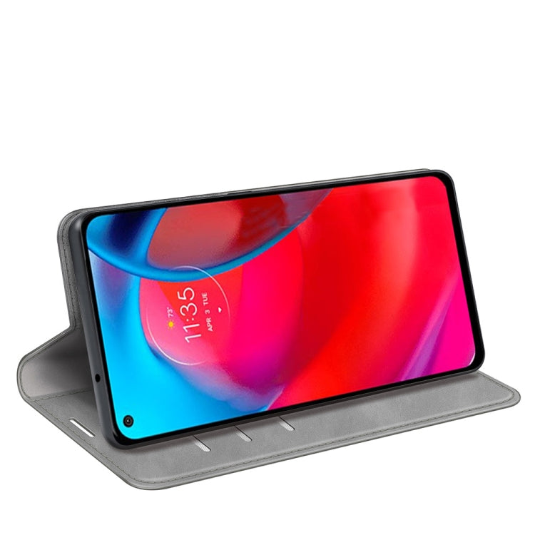 For Motorola Moto G Stylus 5G Retro-skin Business Magnetic Suction Leather Case with Holder & Card Slots & Wallet