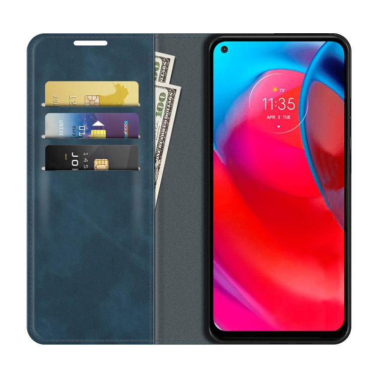 For Motorola Moto G Stylus 5G Retro-skin Business Magnetic Suction Leather Case with Holder & Card Slots & Wallet