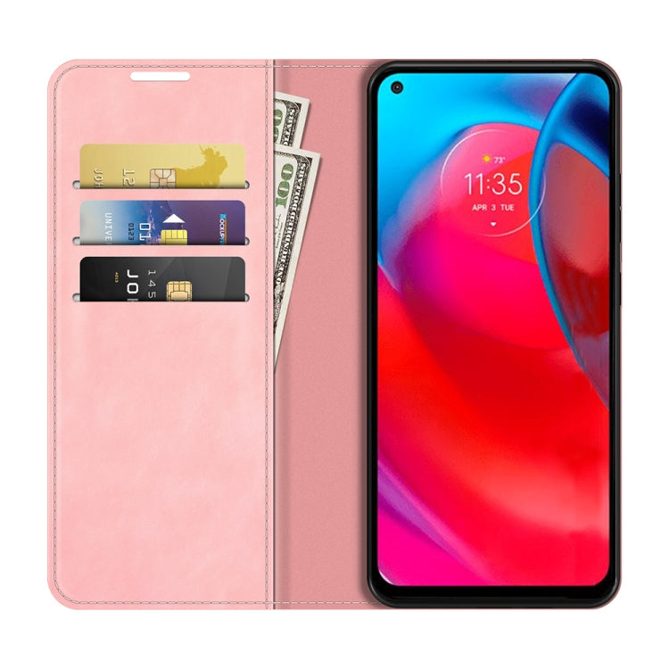 For Motorola Moto G Stylus 5G Retro-skin Business Magnetic Suction Leather Case with Holder & Card Slots & Wallet