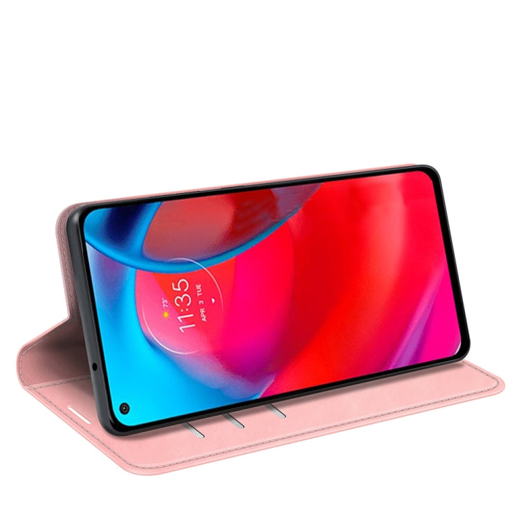 For Motorola Moto G Stylus 5G Retro-skin Business Magnetic Suction Leather Case with Holder & Card Slots & Wallet