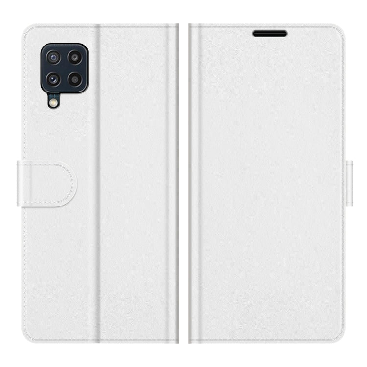 For Samsung Galaxy M32 R64 Texture Single Horizontal Flip Protective Case with Holder & Card Slots & Wallet& Photo Frame