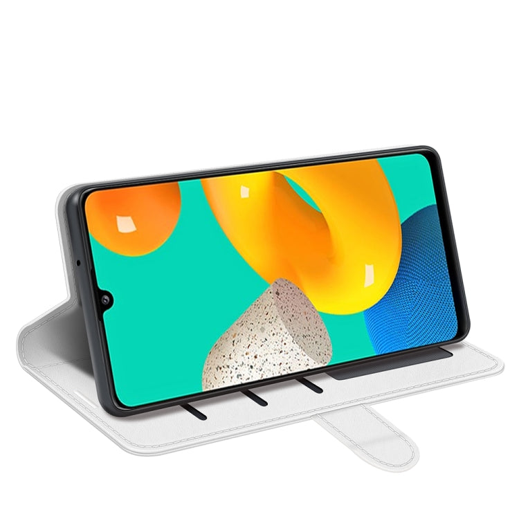 For Samsung Galaxy M32 R64 Texture Single Horizontal Flip Protective Case with Holder & Card Slots & Wallet& Photo Frame