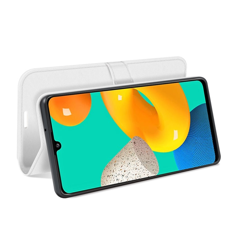 For Samsung Galaxy M32 R64 Texture Single Horizontal Flip Protective Case with Holder & Card Slots & Wallet& Photo Frame
