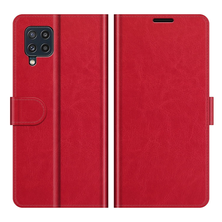 For Samsung Galaxy M32 R64 Texture Single Horizontal Flip Protective Case with Holder & Card Slots & Wallet& Photo Frame