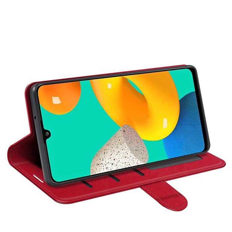 For Samsung Galaxy M32 R64 Texture Single Horizontal Flip Protective Case with Holder & Card Slots & Wallet& Photo Frame