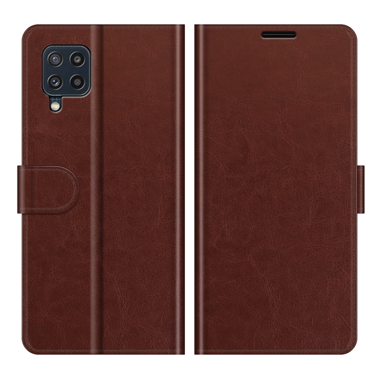 For Samsung Galaxy M32 R64 Texture Single Horizontal Flip Protective Case with Holder & Card Slots & Wallet& Photo Frame