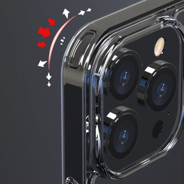 For iPhone 13 Pro High Transparent Tempered Glass + TPU Shockproof Case