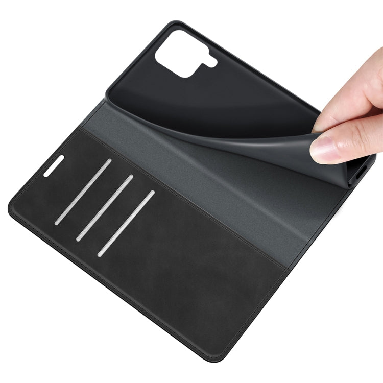 For Samsung Galaxy M32 Retro-skin Business Magnetic Suction Leather Case with Holder & Card Slots & Wallet