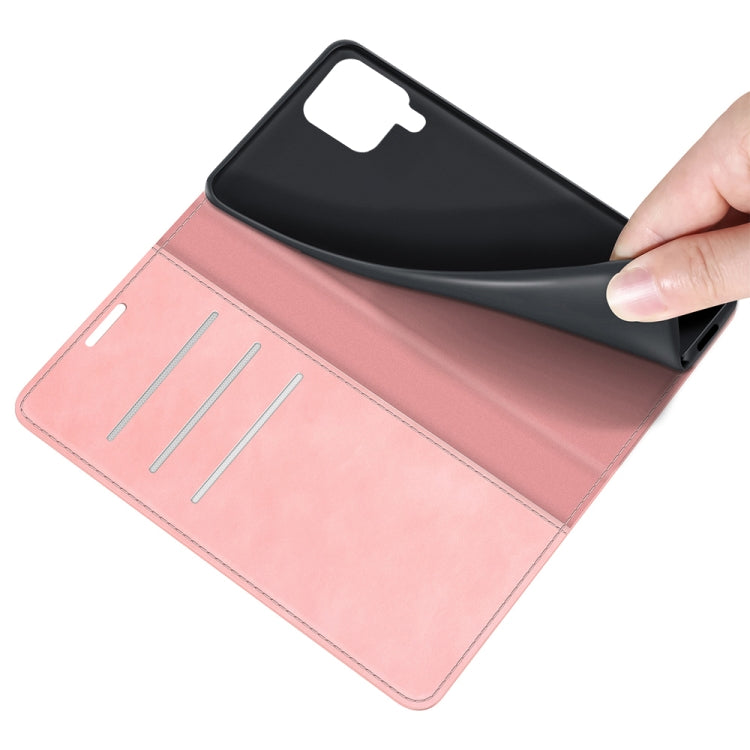For Samsung Galaxy M32 Retro-skin Business Magnetic Suction Leather Case with Holder & Card Slots & Wallet