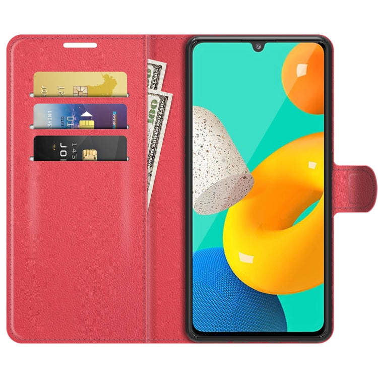 For Samsung Galaxy M32 Litchi Texture Horizontal Flip Protective Case with Holder & Card Slots & Wallet